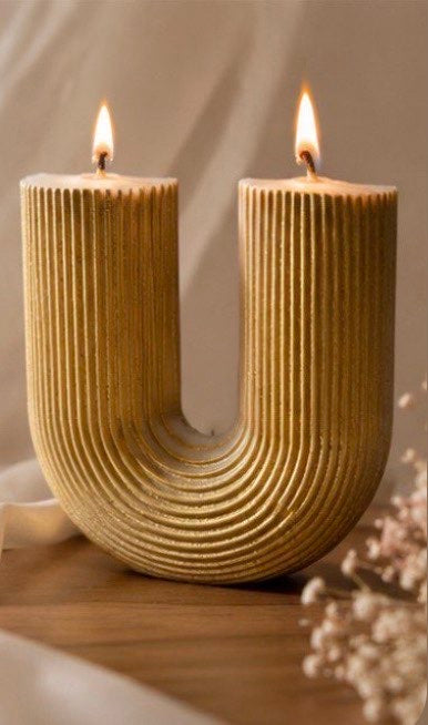 The u-shape candle